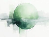 Abstraktes Kunstwerk mit Grünzeug