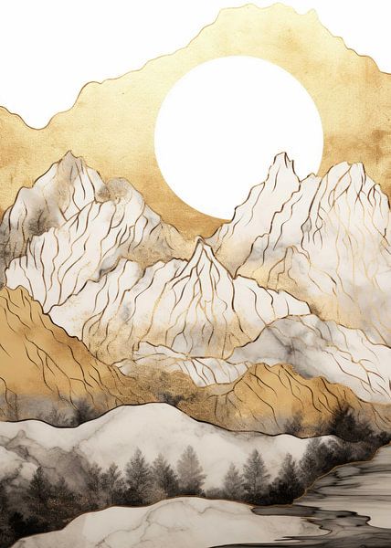 Décor abstrait doré par Morgan