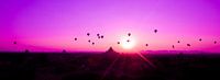 Luchtballonnen tijdens zonsopgang Bagan, Myanmar