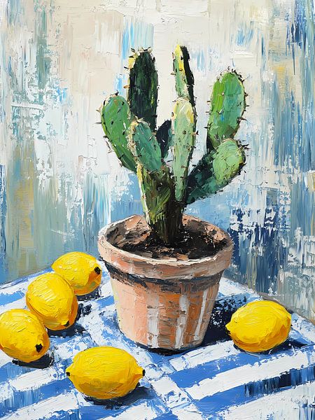 Cactus et citrons vintage par haroulita