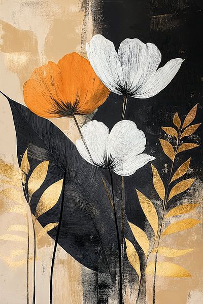 Goldene Blumen von Zen und Mehr