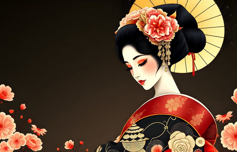 Japanese Geisha print by Egon Zitter