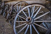 Roues en bois dans le Wyoming