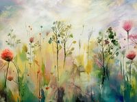 Trèfle fleuri dans l'herbe