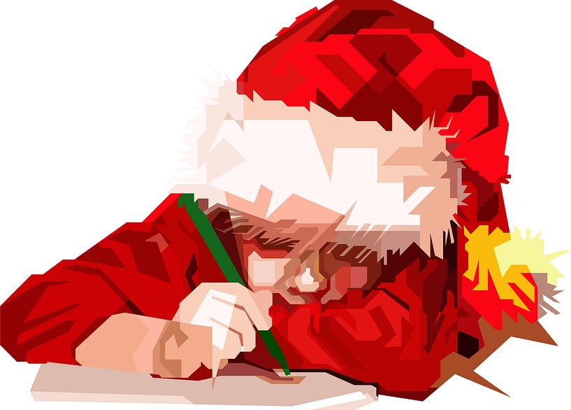 Red Santa Child On Christmas Day by Artkreator