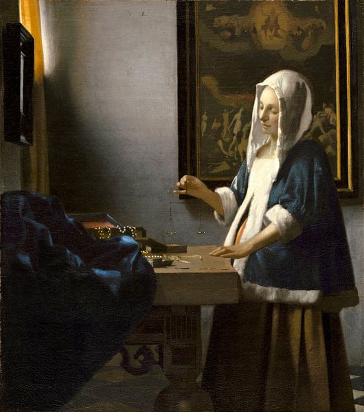 Woman Holding a Balance, Johannes Vermeer by Liszt Collection