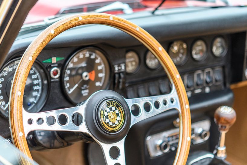 Intérieur sur un roadster Jaguar de type E par Sjoerd van der Wal Photographie