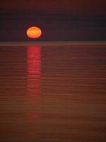 Red sunset over the Baltic Sea