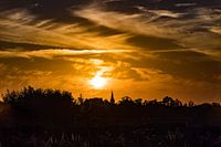 zonsondergang boven Assendelft