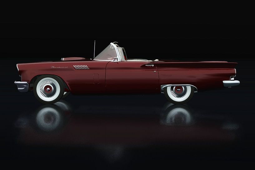 Ford Thunderbird Convertible Lateral View by Jan Keteleer