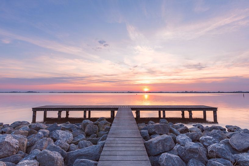 Beautiful sunset from the jetty over the Schildmeer by KB Design & Photography (Karen Brouwer)