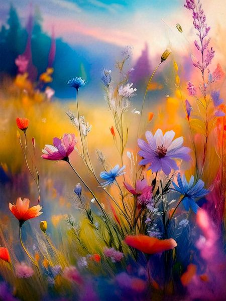 Ausgefallene Wildblumen aus der Serie: Bunte Wildblumen -3 von Studio Pieternel