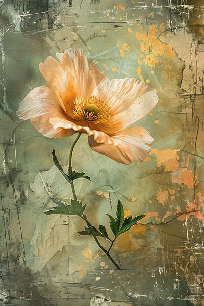 Schöne Blume mit Vintage-Hintergrund von Art & Soul Creations