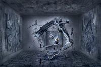 Das Welt Ei im surrealistischen Raum