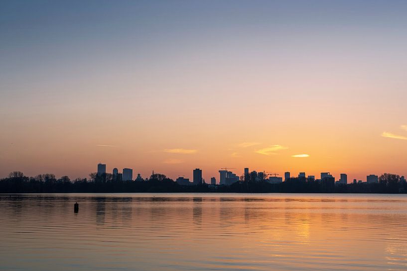 Beautiful sunset over the Kralingse Plas by Tjeerd Kruse