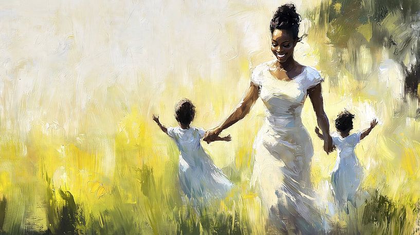 Mother with daughters in Sonnenfeld by Frank Heinz