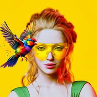 La fille et son oiseau