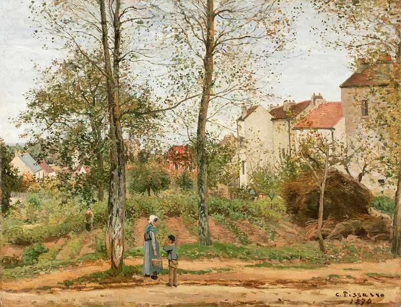 Maisons à Bougival (Automne), Camille Pissarro par Des maîtres magistraux