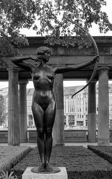 Naked with bow and arrow by Peter Bartelings