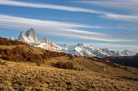 Ochtendlicht op berg Fitz Roy in Argentinië. 