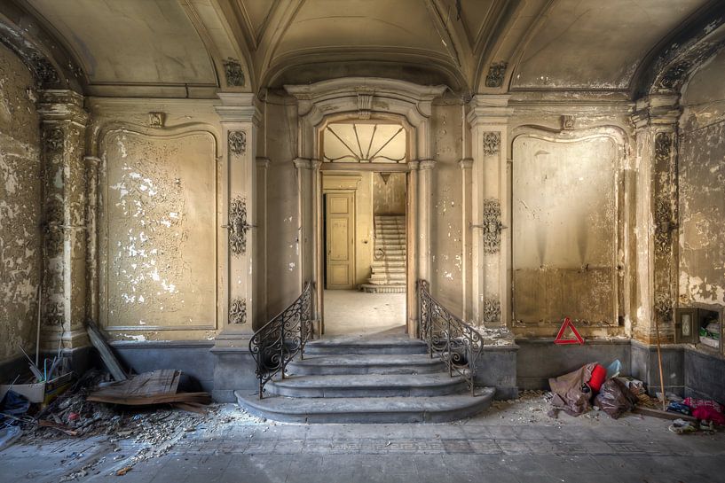 Entrance of Abandoned Castle in Belgium. by Roman Robroek - Photos of Abandoned Buildings