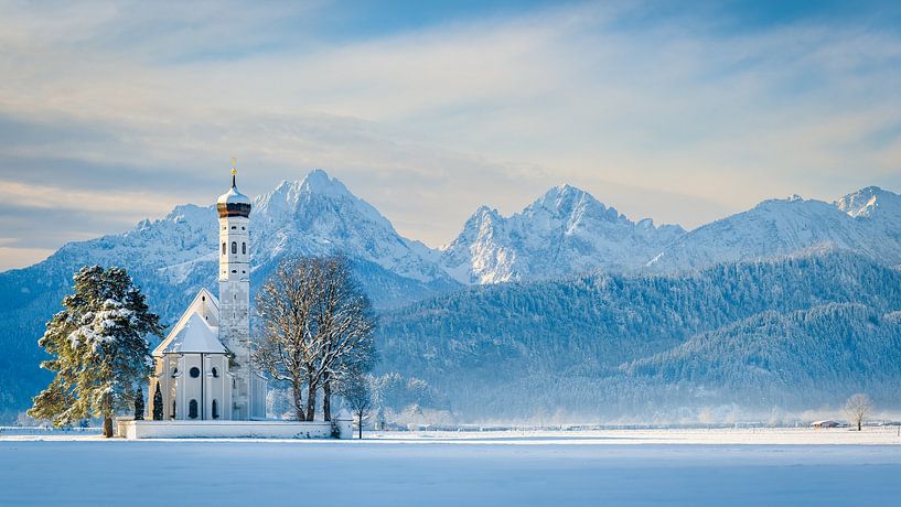 Church in Bavaria during winter by Michael Abid