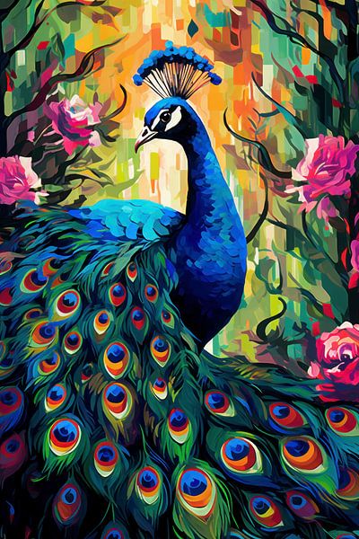 Wunderschöne Federn: Der Pfau in seiner ganzen Pracht von New Future Art Gallery