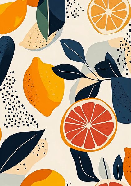 Illustrierte Zitronen und Blätter von Danny van Eldik - Perfect Pixel Design