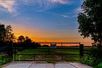 Coucher de soleil dans le polder