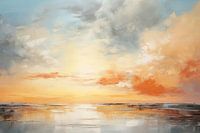 Zonsondergang Schilderij | Levendige Zonsondergang