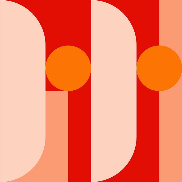 Funky rétro géométrique 4. Art abstrait moderne aux couleurs vives. par Dina Dankers