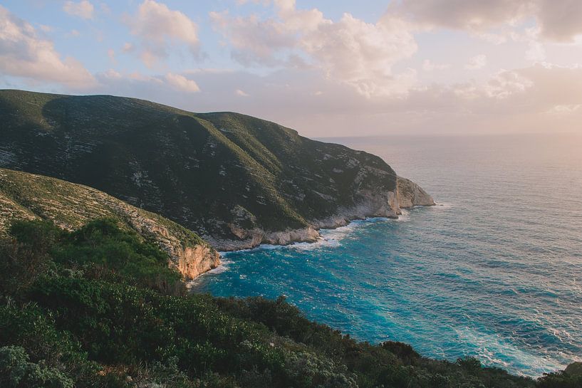 Zakynthos beautiful blue beaches from a viewpoint by Lizet Wesselman