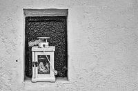 Lampe in einer Nische.