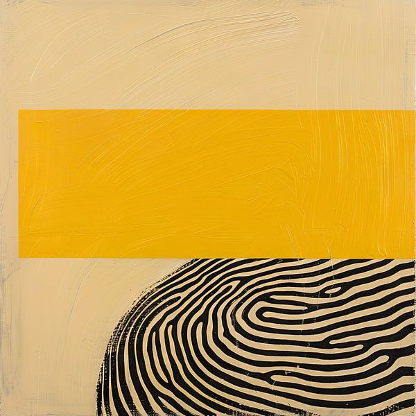 Géométriques - Lignes jaunes par Poster Art Shop