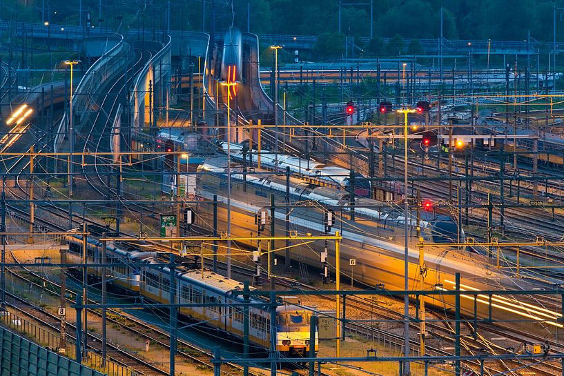 Railway yard Rotterdam Central by Anton de Zeeuw