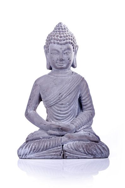 Stone Buddha in a meditative pose by Alexander Baumann