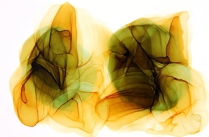 Yellow abstract power of Freedom van Joke Gorter