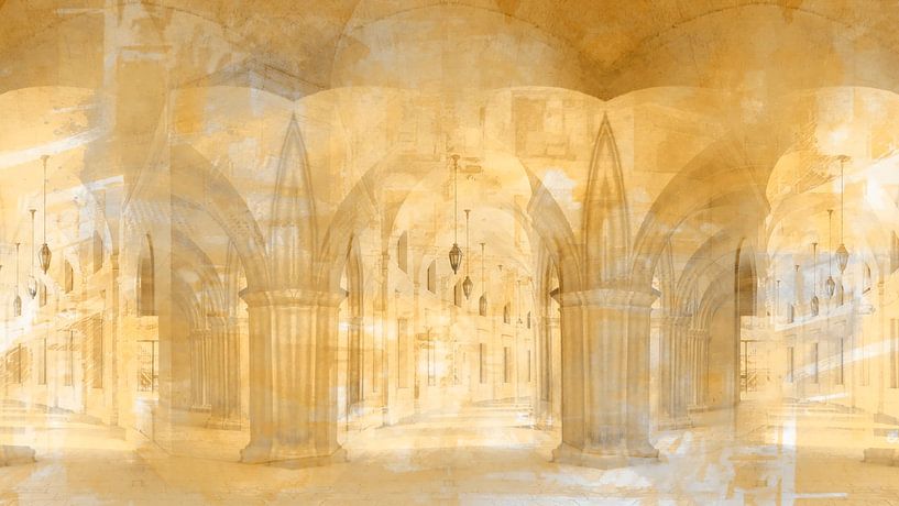 Architecture classique en arc, méditation surréaliste par Mad Dog Art