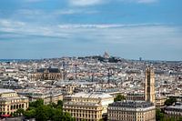 Paris from Notre Dame with a view of Sacre Coeur