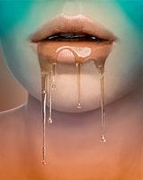 Lippen in Honig