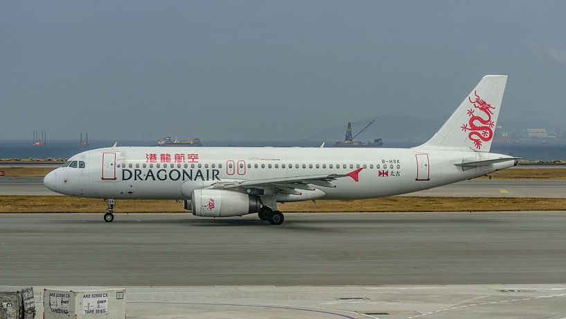 Dragonair Airbus A320-200 passenger jet. by Jaap van den Berg