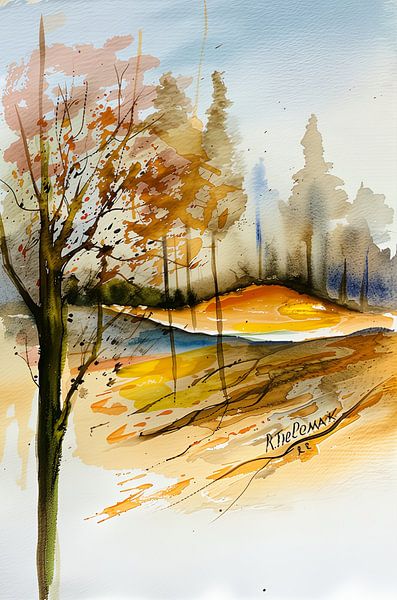 Scène de forêt par L'art de Rita Tielemans