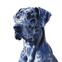 Deense dog delftsblauw