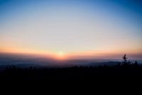 Zonsopgang in het Harzgebergte