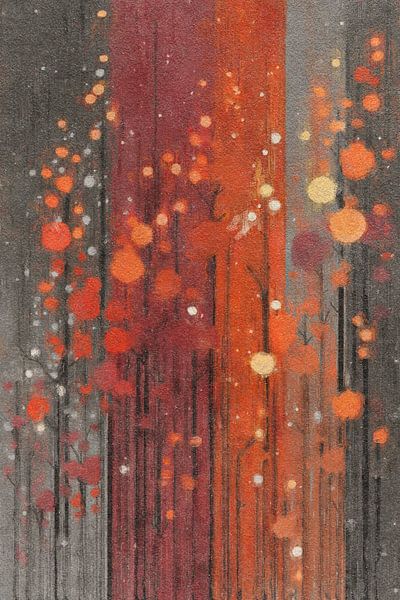 Vallend licht in rood en grijs van Whale & Sons