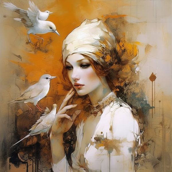 Porträt &quot;Nimm mich mit ins Wunderland&quot; von Carla Van Iersel