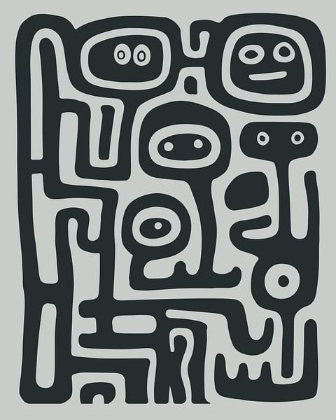 Expressieve abstracte vormen van Color Square