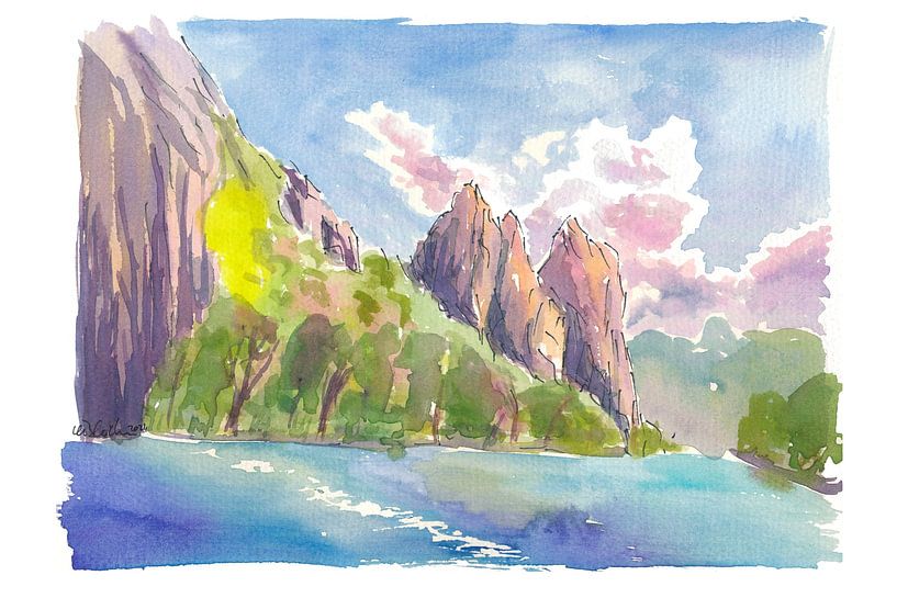 Rotenfels view from the Nahe near Bad Kreuznach by Markus Bleichner