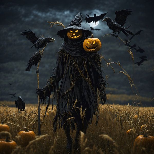 Halloween scarecrow by Majestic Art