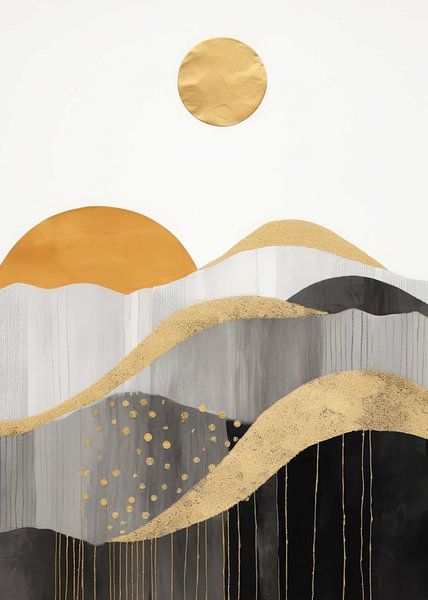 Abstraktes Golddekor von Morgan